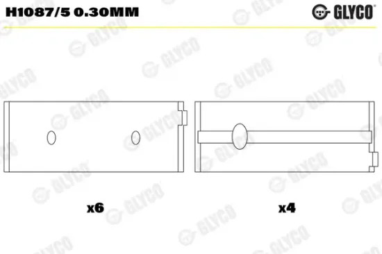 Kurbelwellenlager GLYCO H1087/5 0.30mm Bild Kurbelwellenlager GLYCO H1087/5 0.30mm