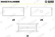 Kurbelwellenlager GLYCO H1142/5 0.25mm