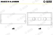 Kurbelwellenlager GLYCO H1163/5 0.25mm