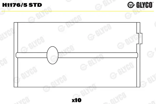 Kurbelwellenlager GLYCO H1176/5 STD