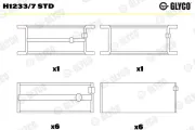 Kurbelwellenlager GLYCO H1233/7 STD