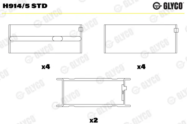 Kurbelwellenlager GLYCO H914/5 STD