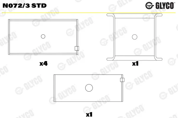 Nockenwellenlager GLYCO N072/3 STD Bild Nockenwellenlager GLYCO N072/3 STD