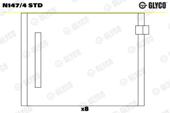 Nockenwellenlager GLYCO N147/4 STD Bild Nockenwellenlager GLYCO N147/4 STD