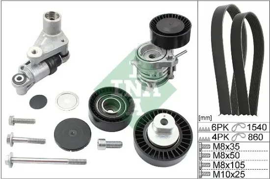 Keilrippenriemensatz Schaeffler INA 529 0053 10 Bild Keilrippenriemensatz Schaeffler INA 529 0053 10