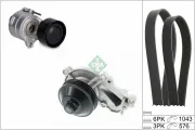 Wasserpumpe + Keilrippenriemensatz Schaeffler INA 529 0604 30