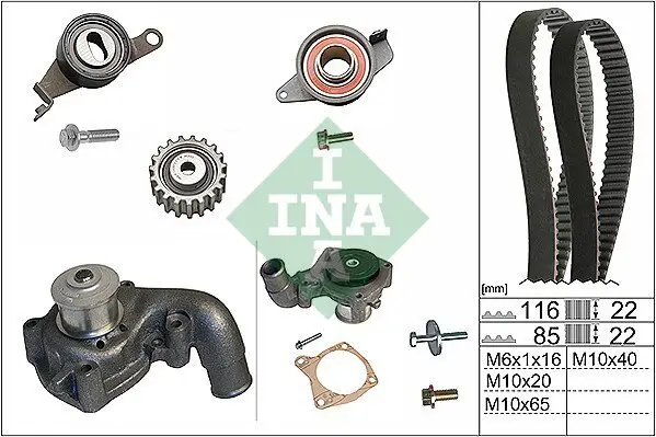 Wasserpumpe + Zahnriemensatz Schaeffler INA 530 0010 31
