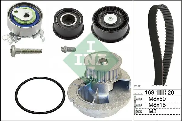 Wasserpumpe + Zahnriemensatz Schaeffler INA 530 0078 31