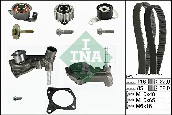 Wasserpumpe + Zahnriemensatz Schaeffler INA 530 0104 30 Bild Wasserpumpe + Zahnriemensatz Schaeffler INA 530 0104 30