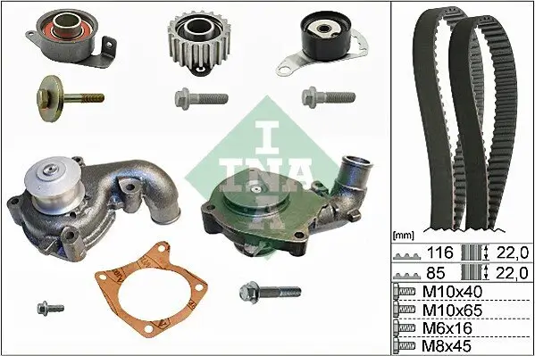 Wasserpumpe + Zahnriemensatz Schaeffler INA 530 0104 31