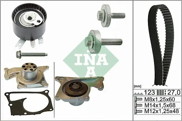 Wasserpumpe + Zahnriemensatz Schaeffler INA 530 0197 32 Bild Wasserpumpe + Zahnriemensatz Schaeffler INA 530 0197 32