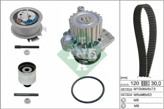 Wasserpumpe + Zahnriemensatz Schaeffler INA 530 0201 33 Bild Wasserpumpe + Zahnriemensatz Schaeffler INA 530 0201 33