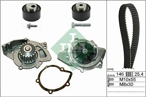 Wasserpumpe + Zahnriemensatz Schaeffler INA 530 0234 30 Bild Wasserpumpe + Zahnriemensatz Schaeffler INA 530 0234 30