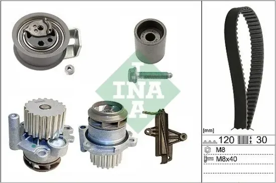 Wasserpumpe + Zahnriemensatz Schaeffler INA 530 0340 30 Bild Wasserpumpe + Zahnriemensatz Schaeffler INA 530 0340 30