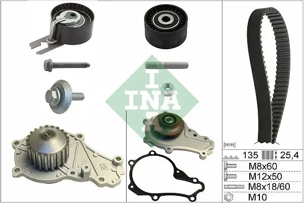 Wasserpumpe + Zahnriemensatz Schaeffler INA 530 0369 30