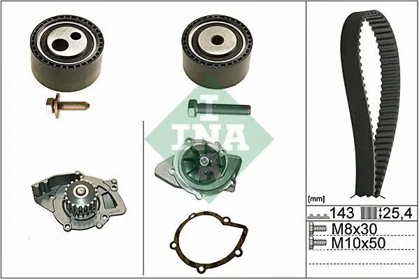 Wasserpumpe + Zahnriemensatz Schaeffler INA 530 0447 30 Bild Wasserpumpe + Zahnriemensatz Schaeffler INA 530 0447 30