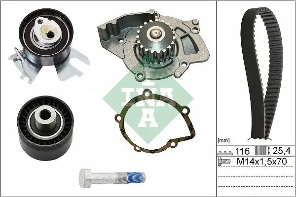 Wasserpumpe + Zahnriemensatz Schaeffler INA 530 0449 30