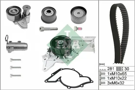 Wasserpumpe + Zahnriemensatz Schaeffler INA 530 0480 30 Bild Wasserpumpe + Zahnriemensatz Schaeffler INA 530 0480 30