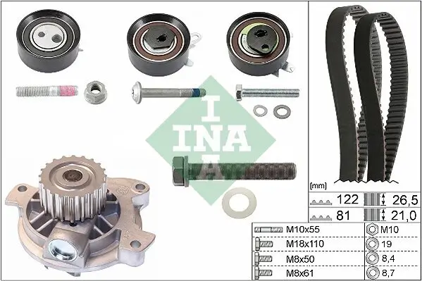 Wasserpumpe + Zahnriemensatz Schaeffler INA 530 0484 30