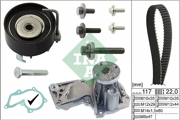 Wasserpumpe + Zahnriemensatz Schaeffler INA 530 0495 30