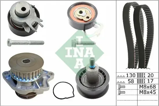 Wasserpumpe + Zahnriemensatz Schaeffler INA 530 0538 30 Bild Wasserpumpe + Zahnriemensatz Schaeffler INA 530 0538 30