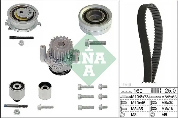 Wasserpumpe + Zahnriemensatz Schaeffler INA 530 0550 32