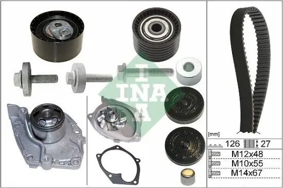 Wasserpumpe + Zahnriemensatz Schaeffler INA 530 0638 30 Bild Wasserpumpe + Zahnriemensatz Schaeffler INA 530 0638 30