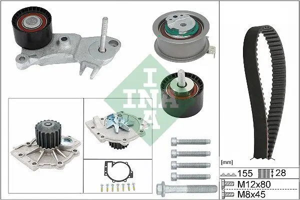 Wasserpumpe + Zahnriemensatz Schaeffler INA 530 0762 30