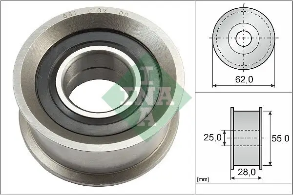 Spannrolle, Zahnriemen Schaeffler INA 531 0102 20 Bild Spannrolle, Zahnriemen Schaeffler INA 531 0102 20