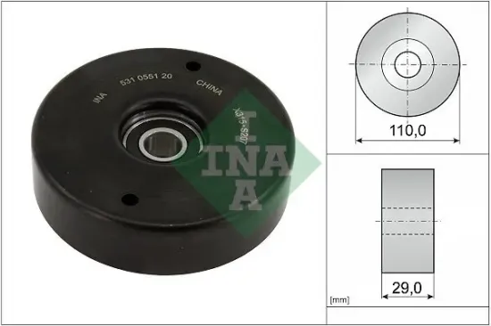 Spannrolle, Keilrippenriemen Schaeffler INA 531 0551 20 Bild Spannrolle, Keilrippenriemen Schaeffler INA 531 0551 20