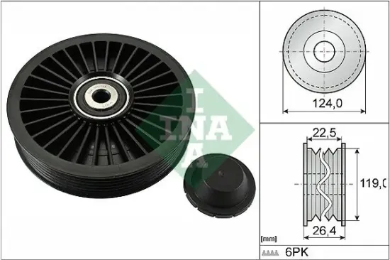 Umlenk-/Führungsrolle, Keilrippenriemen Schaeffler INA 532 0242 10 Bild Umlenk-/Führungsrolle, Keilrippenriemen Schaeffler INA 532 0242 10