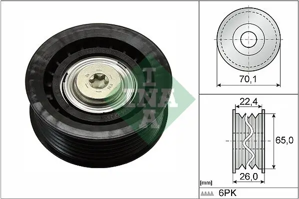 Umlenk-/Führungsrolle, Keilrippenriemen Schaeffler INA 532 0471 10