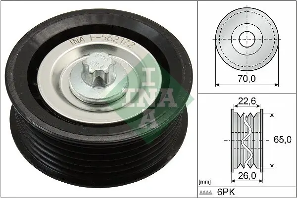 Umlenk-/Führungsrolle, Keilrippenriemen Schaeffler INA 532 0531 10