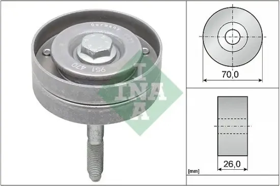 Umlenk-/Führungsrolle, Keilrippenriemen Schaeffler INA 532 0596 10 Bild Umlenk-/Führungsrolle, Keilrippenriemen Schaeffler INA 532 0596 10