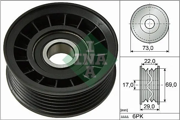 Umlenk-/Führungsrolle, Keilrippenriemen Schaeffler INA 532 0649 10 Bild Umlenk-/Führungsrolle, Keilrippenriemen Schaeffler INA 532 0649 10