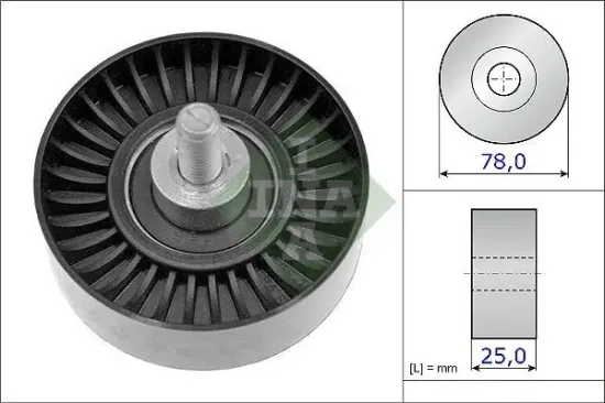 Umlenk-/Führungsrolle, Keilrippenriemen Schaeffler INA 532 0705 10 Bild Umlenk-/Führungsrolle, Keilrippenriemen Schaeffler INA 532 0705 10