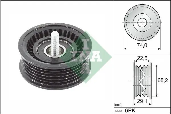 Umlenk-/Führungsrolle, Keilrippenriemen Schaeffler INA 532 0784 10