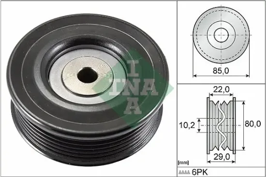 Umlenk-/Führungsrolle, Keilrippenriemen Schaeffler INA 532 0799 10 Bild Umlenk-/Führungsrolle, Keilrippenriemen Schaeffler INA 532 0799 10