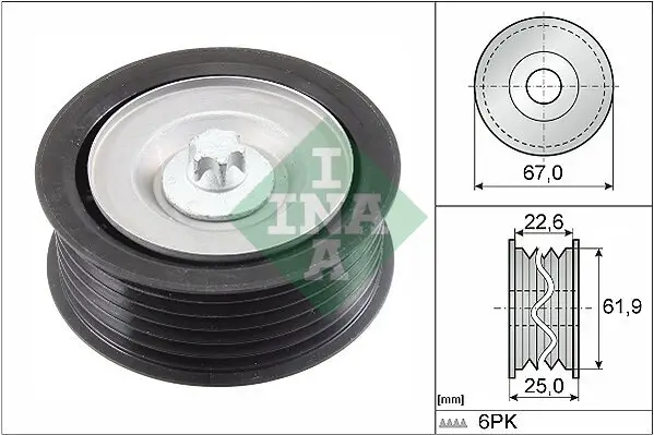 Umlenk-/Führungsrolle, Keilrippenriemen Schaeffler INA 532 0866 10