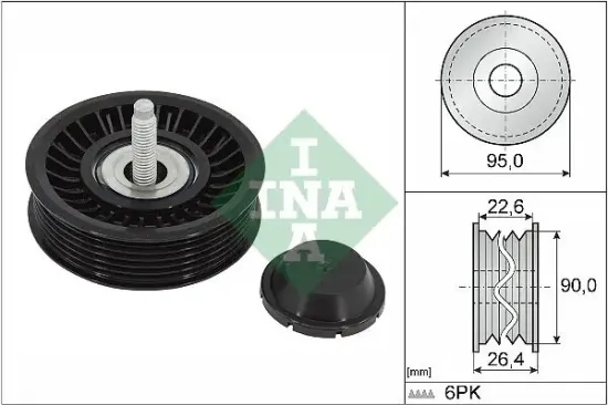 Umlenk-/Führungsrolle, Keilrippenriemen Schaeffler INA 532 0891 10 Bild Umlenk-/Führungsrolle, Keilrippenriemen Schaeffler INA 532 0891 10