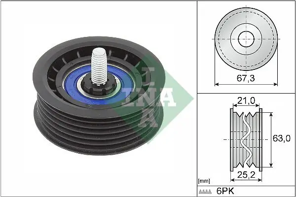 Umlenk-/Führungsrolle, Keilrippenriemen Schaeffler INA 532 0906 10 Bild Umlenk-/Führungsrolle, Keilrippenriemen Schaeffler INA 532 0906 10