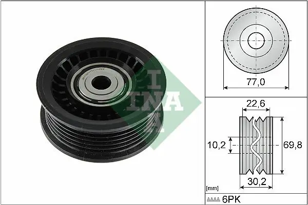 Umlenk-/Führungsrolle, Keilrippenriemen Schaeffler INA 532 1075 10