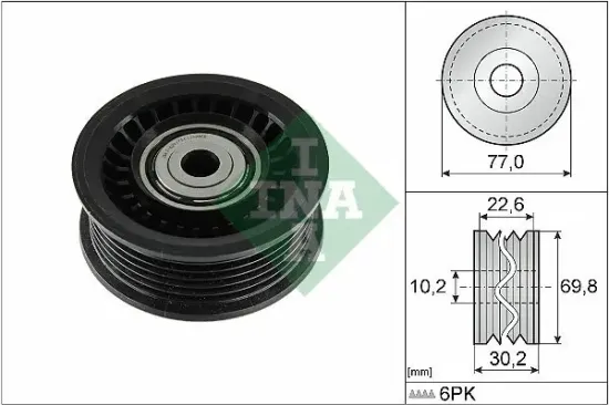 Umlenk-/Führungsrolle, Keilrippenriemen Schaeffler INA 532 1075 10 Bild Umlenk-/Führungsrolle, Keilrippenriemen Schaeffler INA 532 1075 10