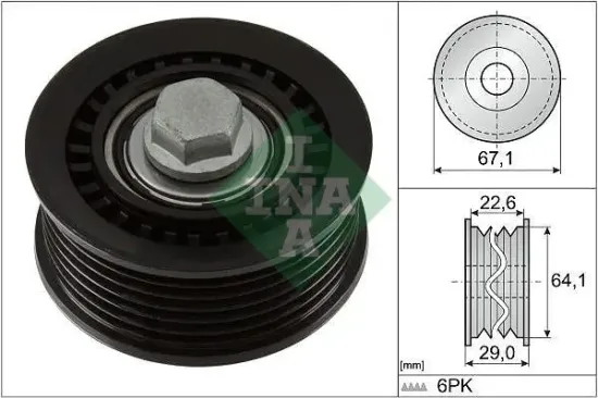 Umlenk-/Führungsrolle, Keilrippenriemen Schaeffler INA 532 1076 10 Bild Umlenk-/Führungsrolle, Keilrippenriemen Schaeffler INA 532 1076 10