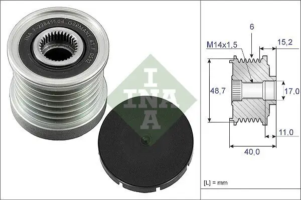 Generatorfreilauf Schaeffler INA 535 0038 10