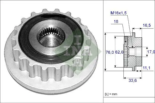 Generatorfreilauf Schaeffler INA 535 0118 10