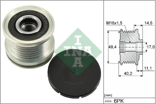 Generatorfreilauf Schaeffler INA 535 0124 10 Bild Generatorfreilauf Schaeffler INA 535 0124 10