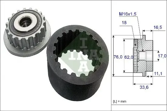 Flexible Kupplungsmuffe-Satz Schaeffler INA 535 0186 10 Bild Flexible Kupplungsmuffe-Satz Schaeffler INA 535 0186 10