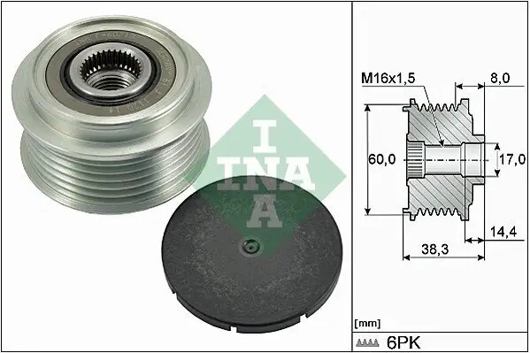 Generatorfreilauf Schaeffler INA 535 0289 10