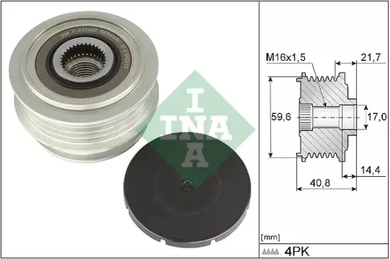 Generatorfreilauf Schaeffler INA 535 0371 10 Bild Generatorfreilauf Schaeffler INA 535 0371 10